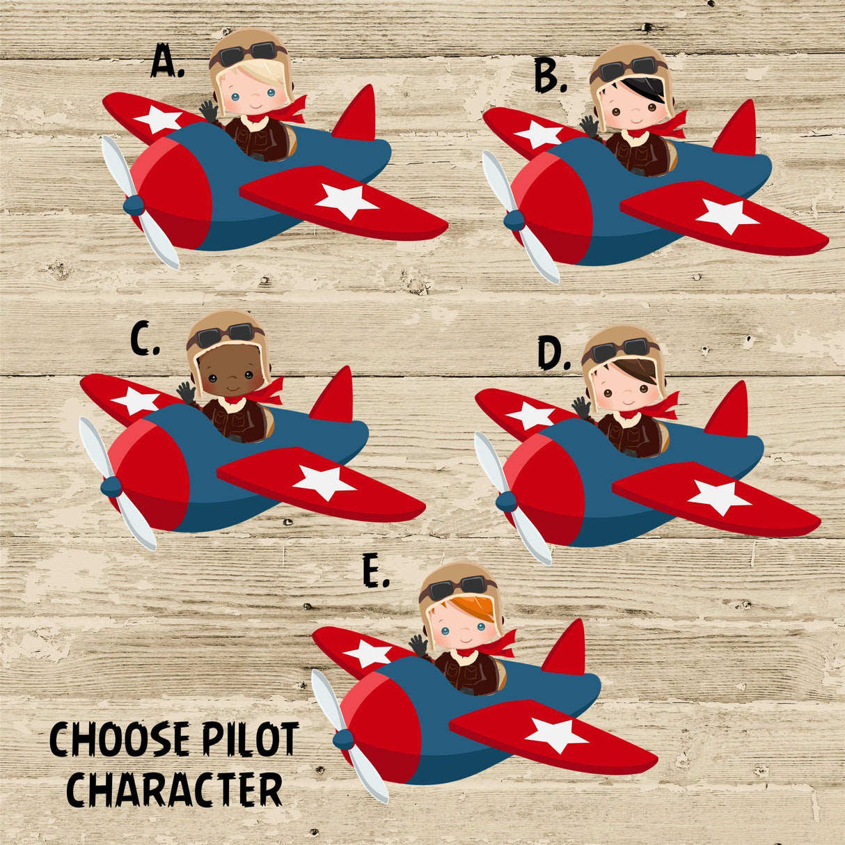 Airplane Birthday Party Stickers