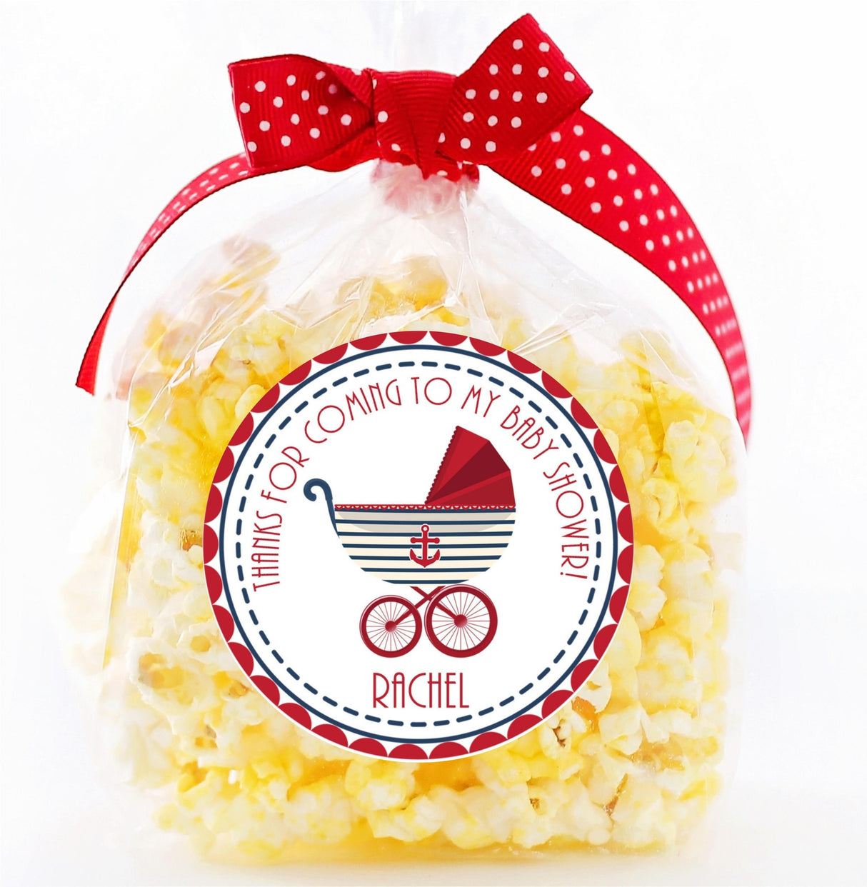 Anchor carriage baby shower sticker for boys