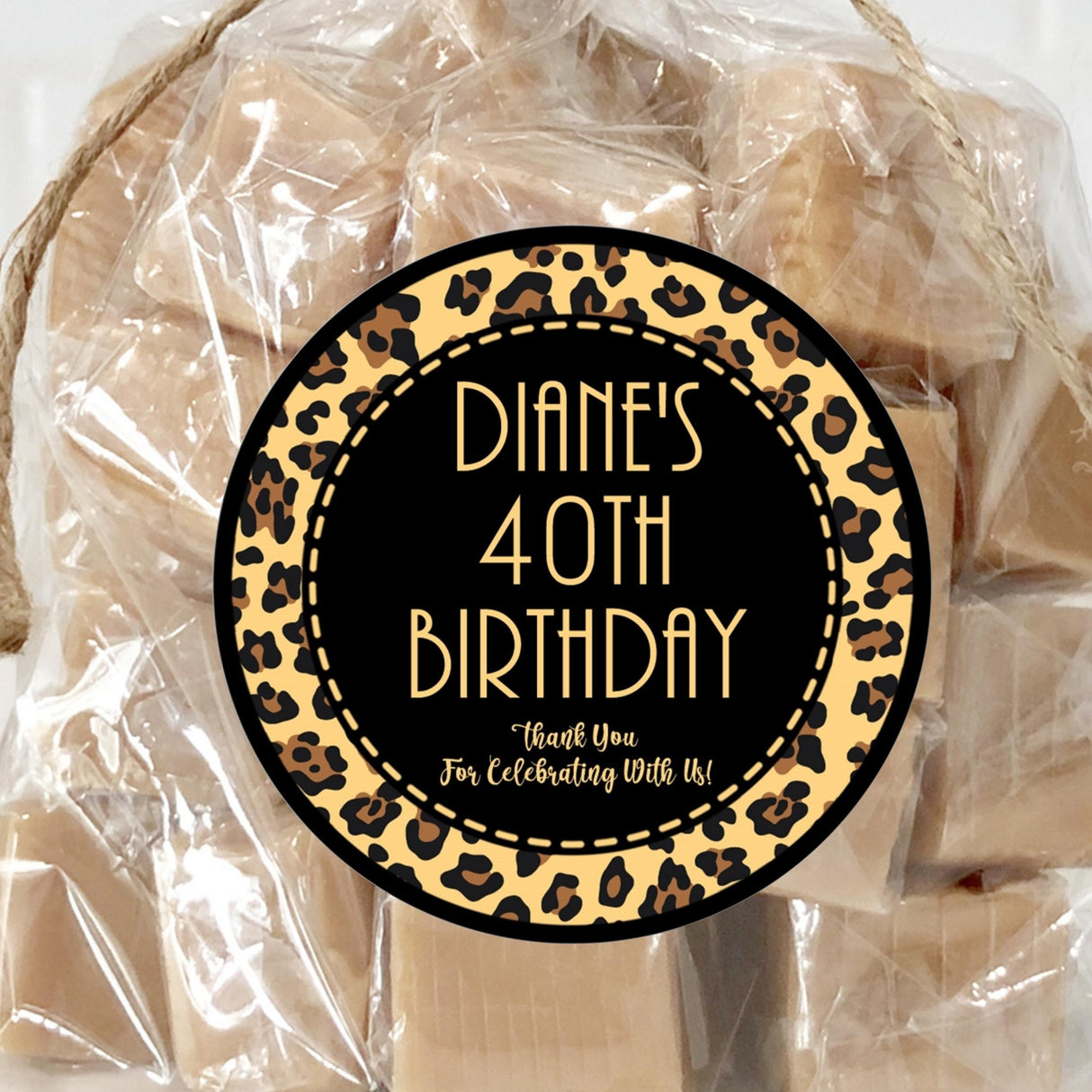 Animal print safari themed label