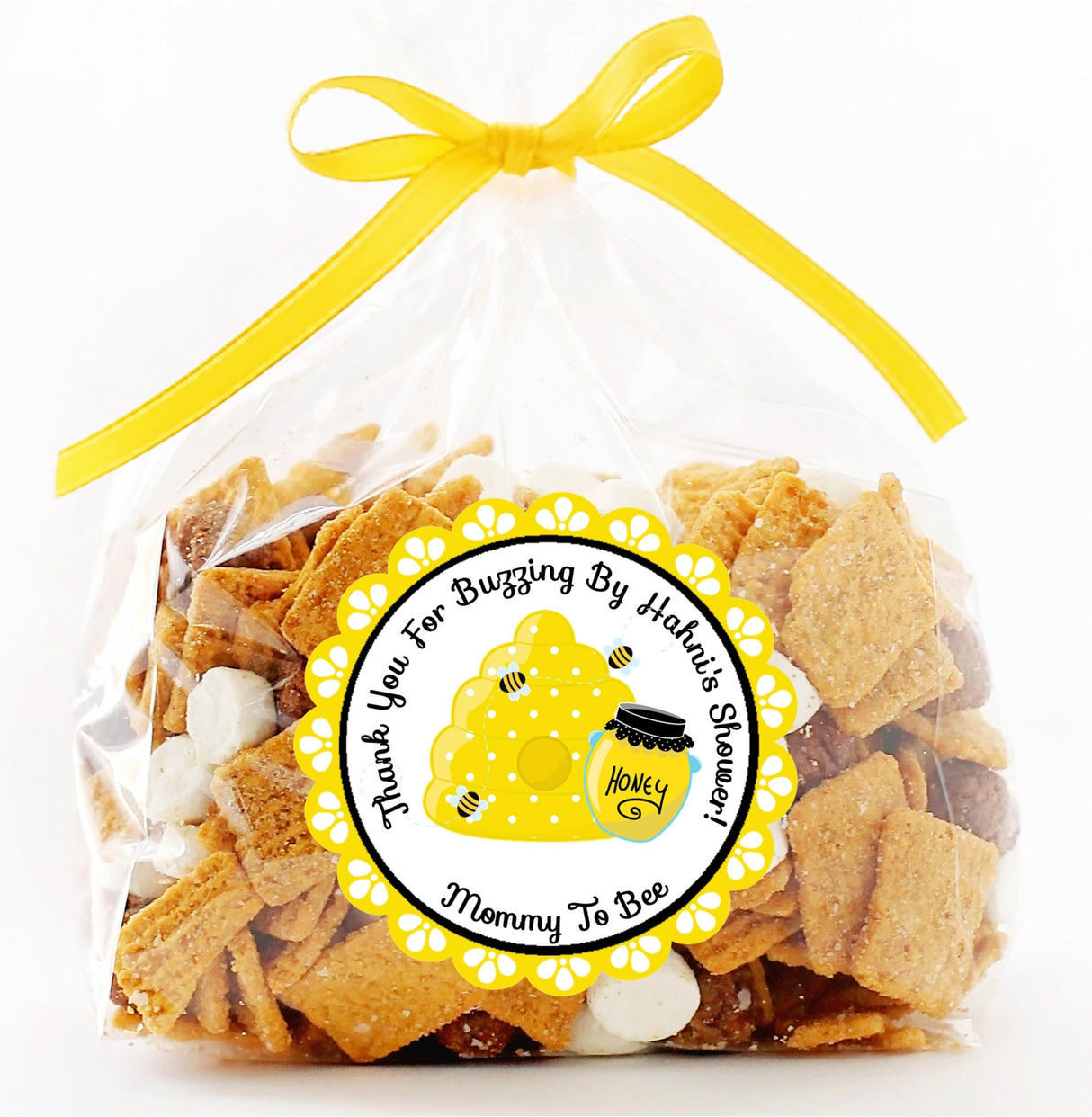 Bee themed favor sticker