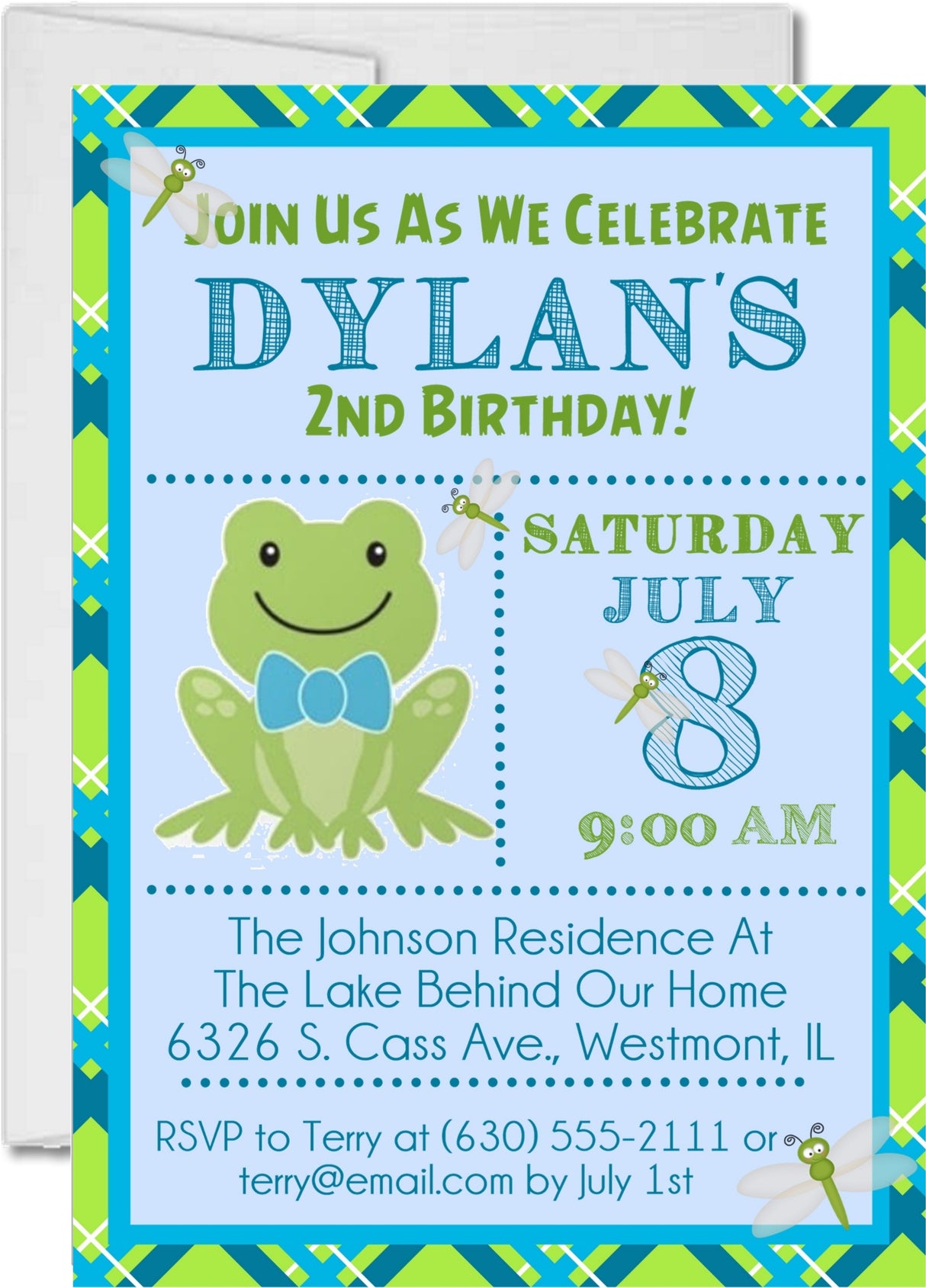 Frog Birthday Party Invitations