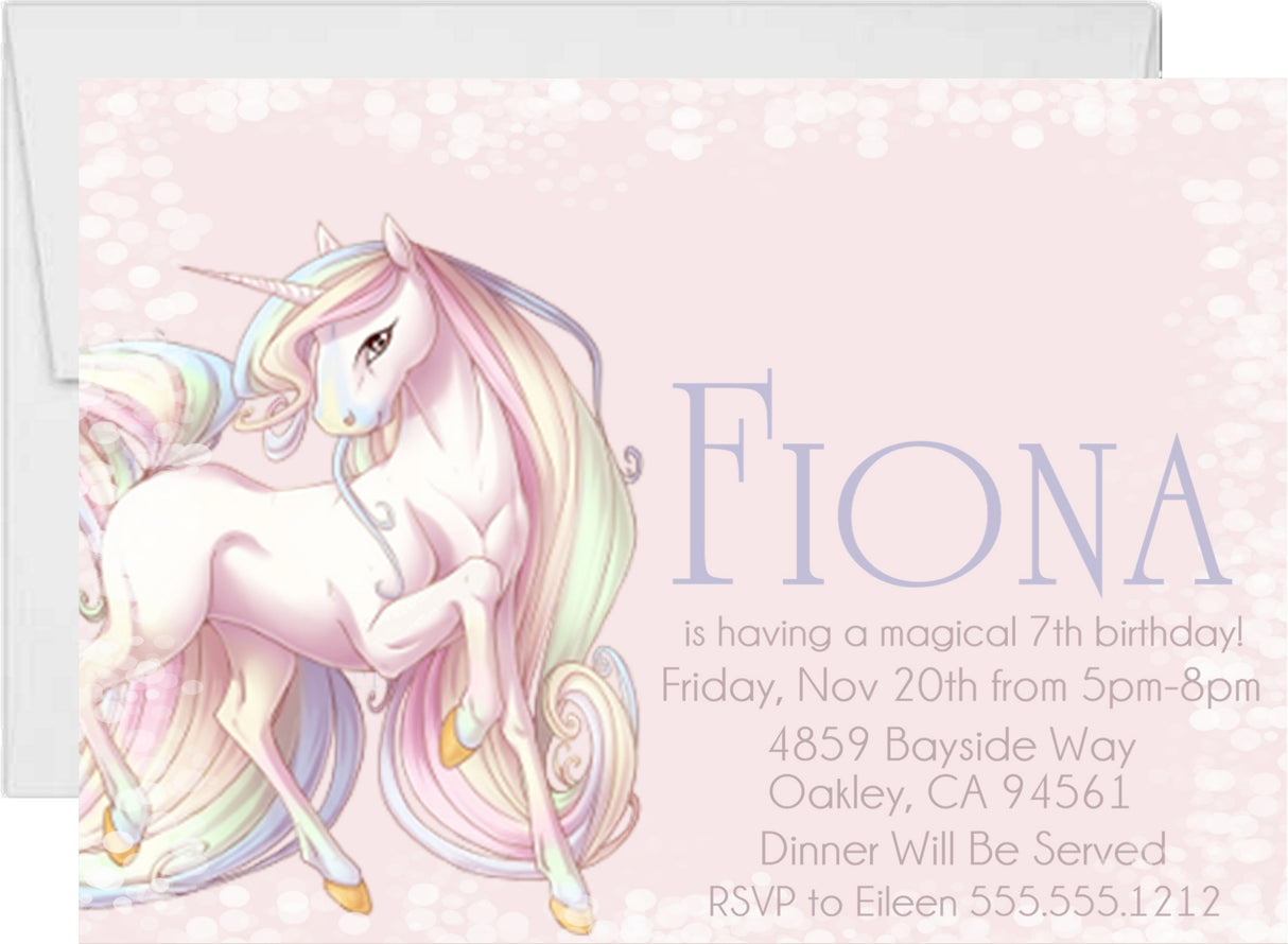 Unicorn Birthday Party Invitations