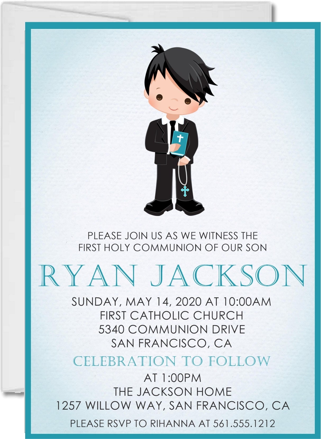 Boys First Communion Invitations