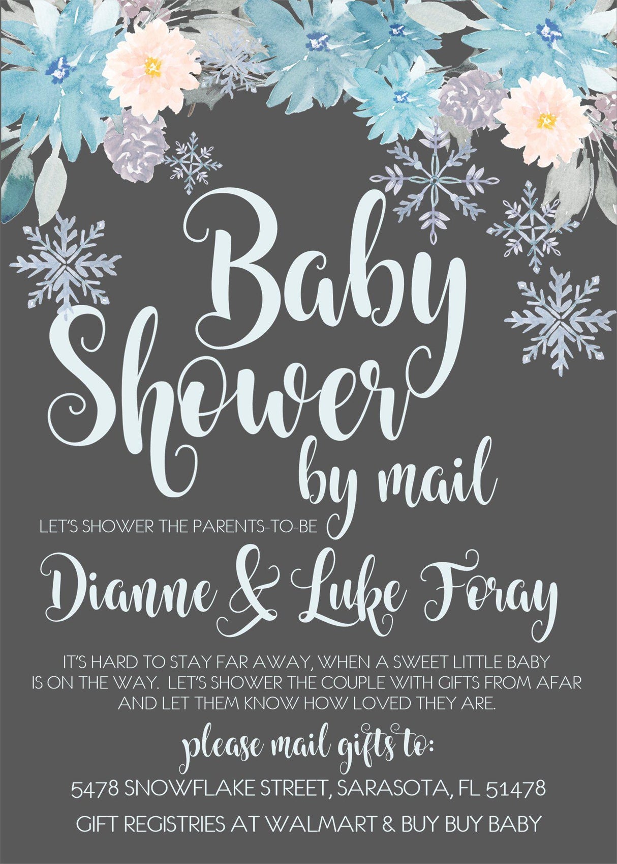 Boys Winter Baby Shower By Mail Invitations