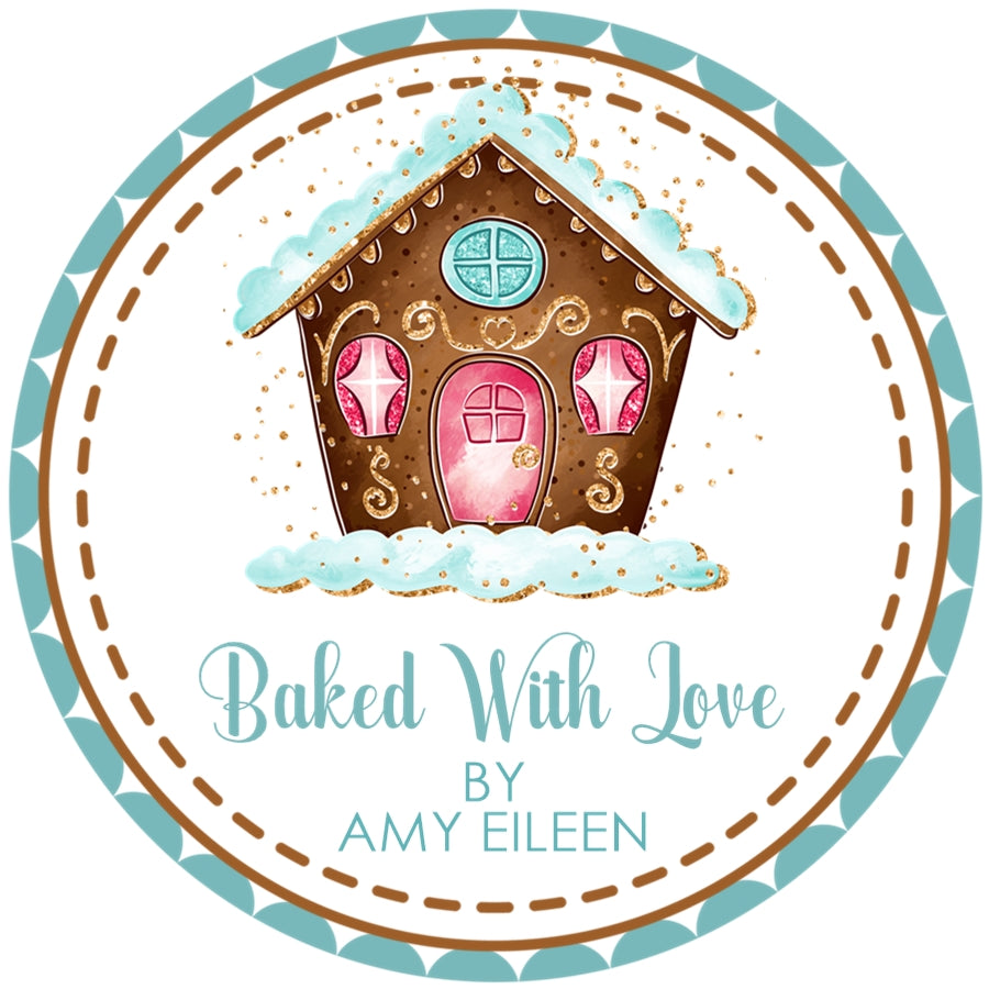 Baked With Love Christmas Stickers – Holiday Cookie Exchange Labels – Christmas Baking Gift Stickers