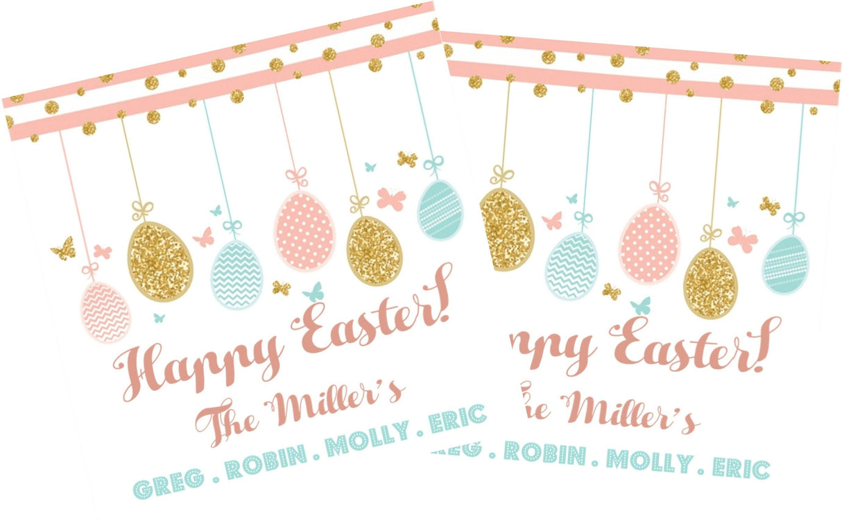 Custom Easter hanging egg favor label