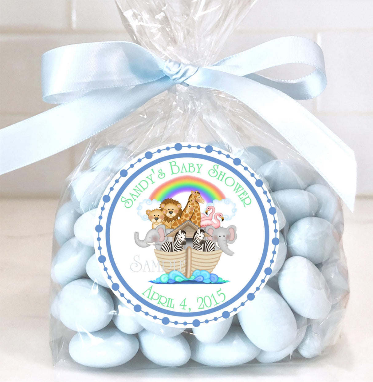 Gender neutral Noah’s Ark baby sprinkle sticker