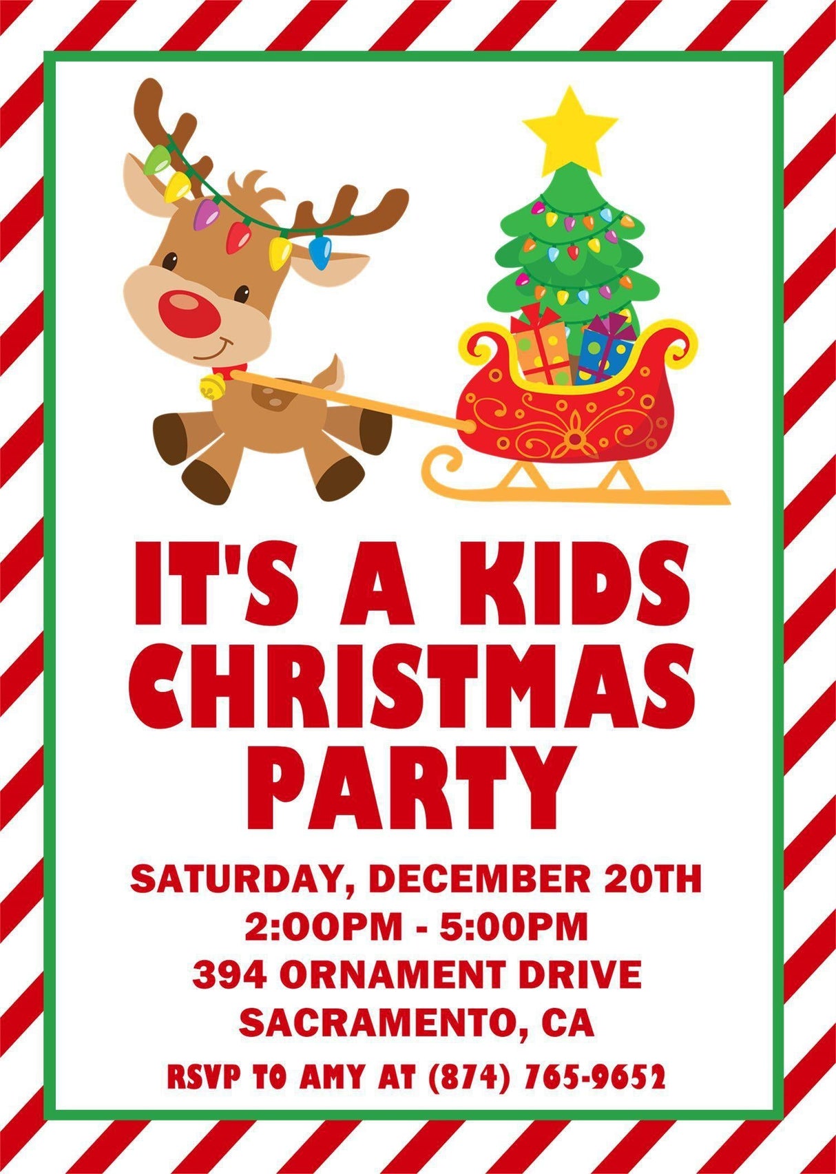 Kids Christmas Party Invitations