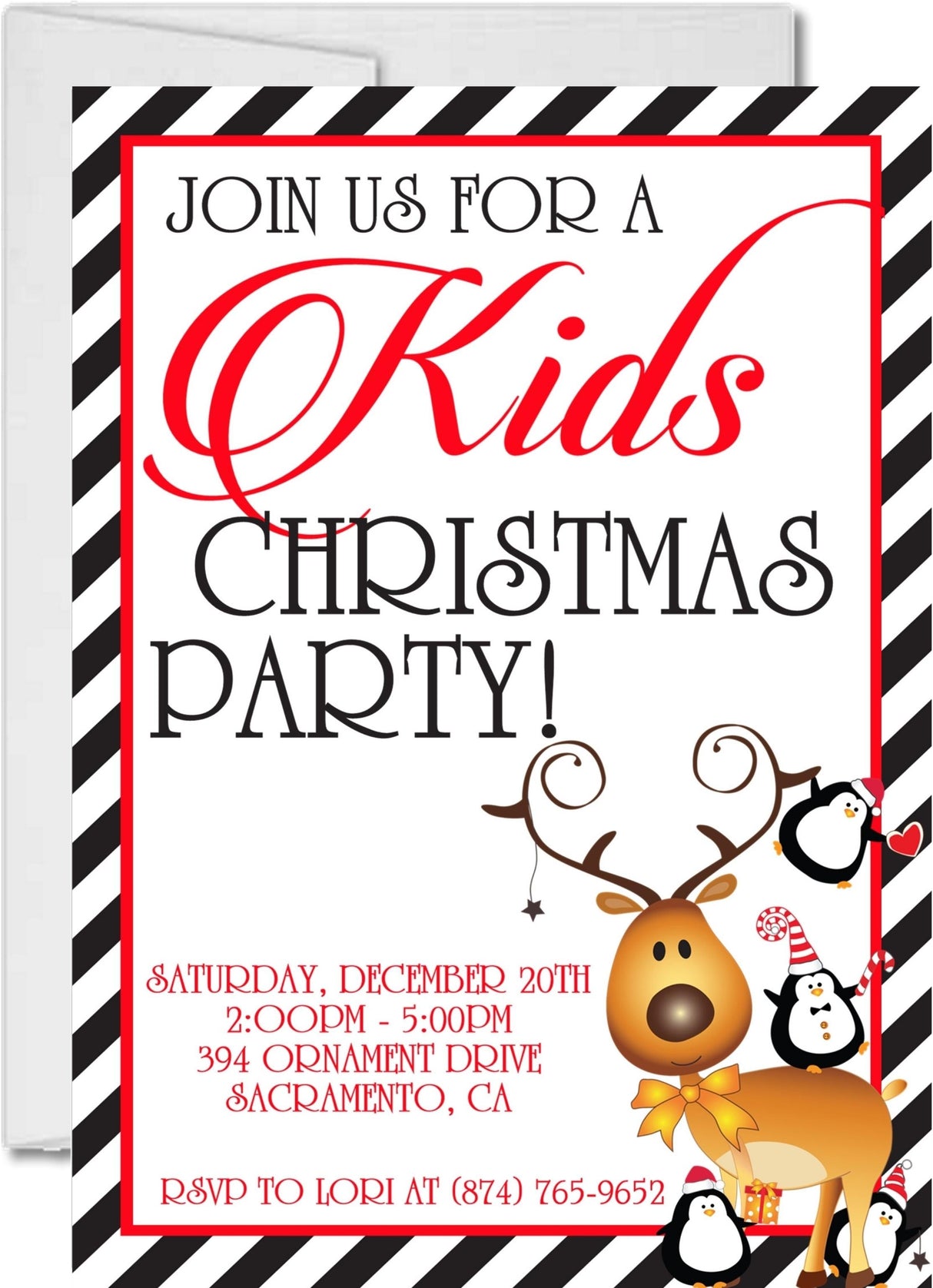 Kids Christmas Party Invitations