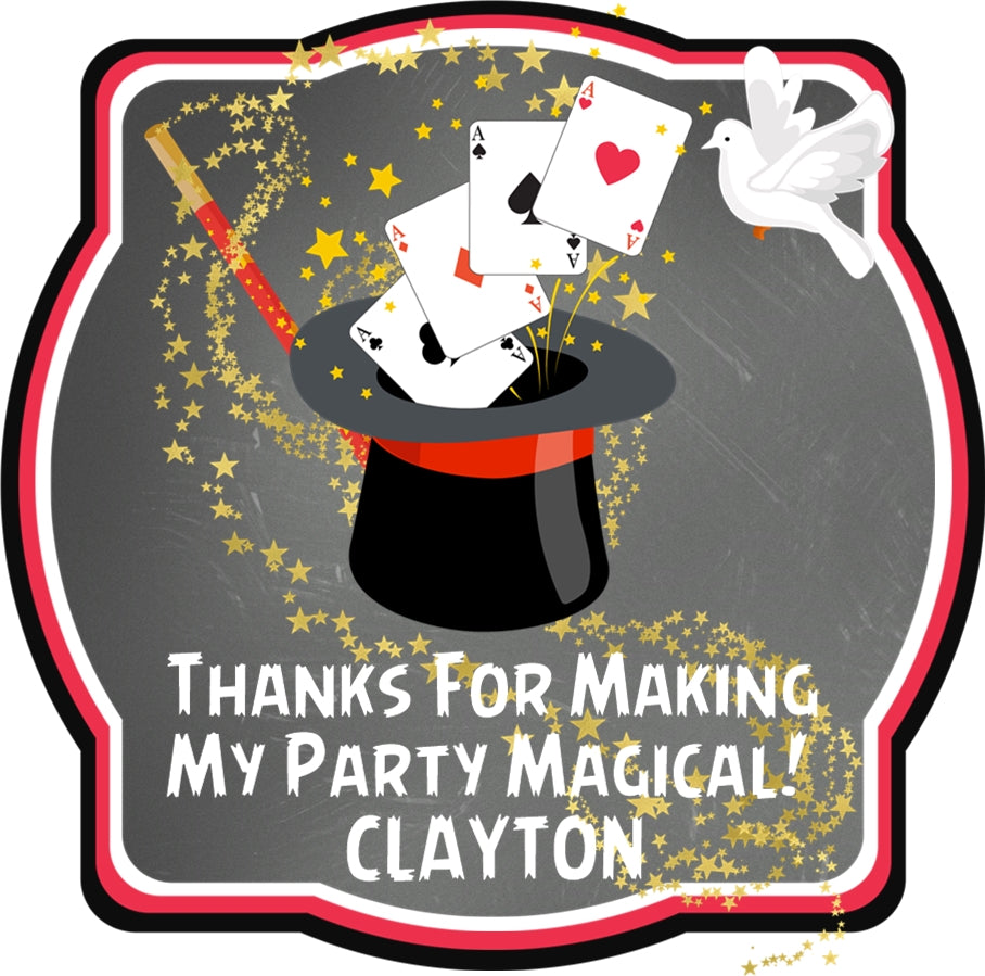 Magic Party Thank You Stickers