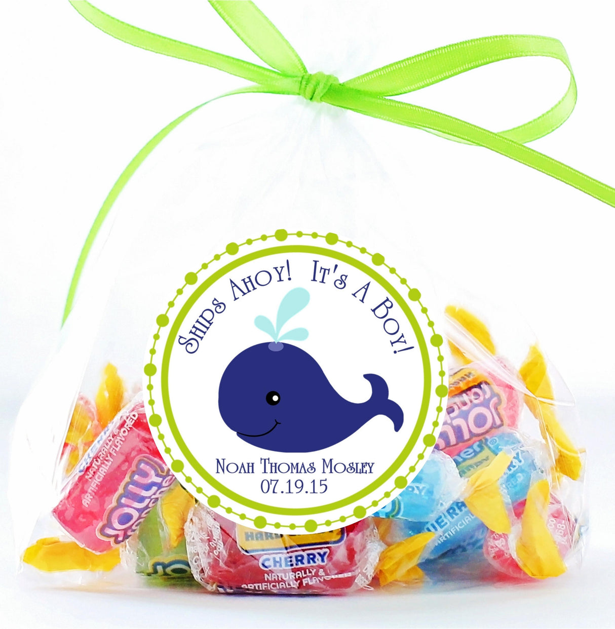 Nautical whale sticker for under the sea baby shower