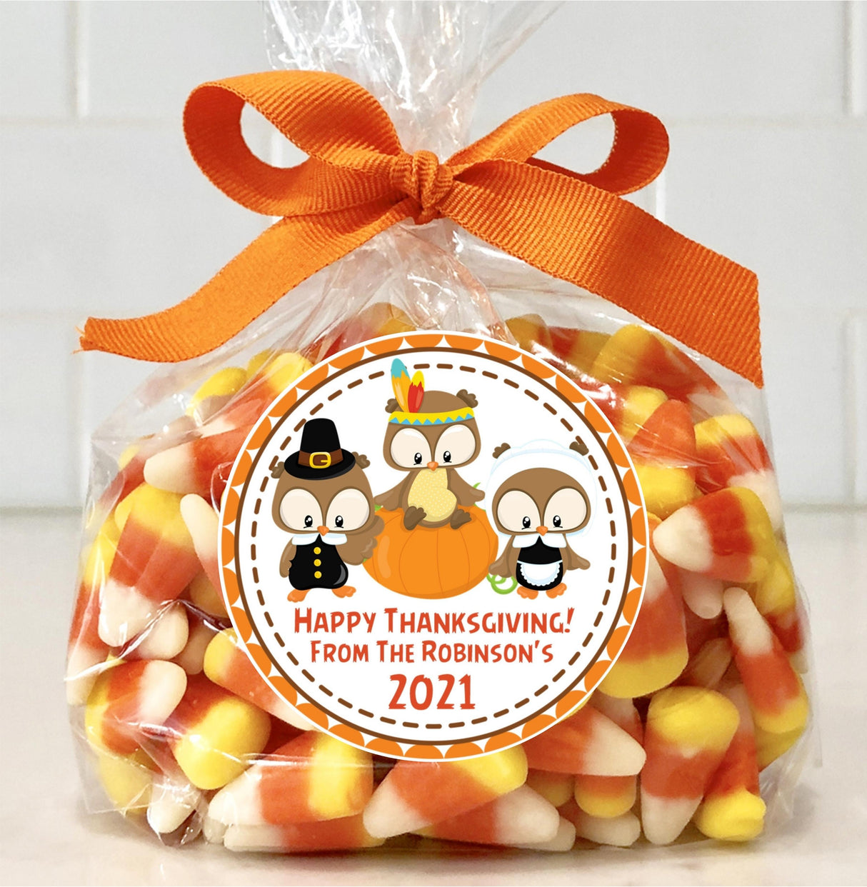 Owl Thanksgiving Stickers