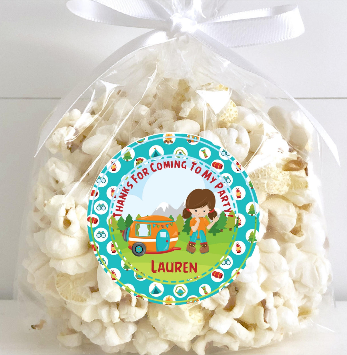 Personalized camper trailer birthday sticker