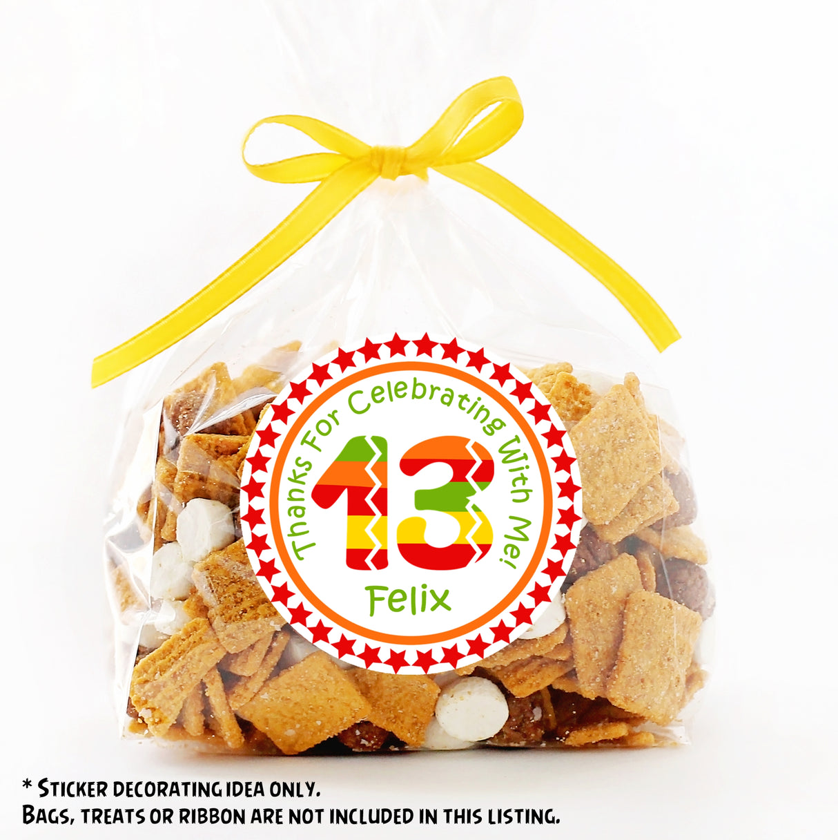 Personalized fiesta sticker with bold age design