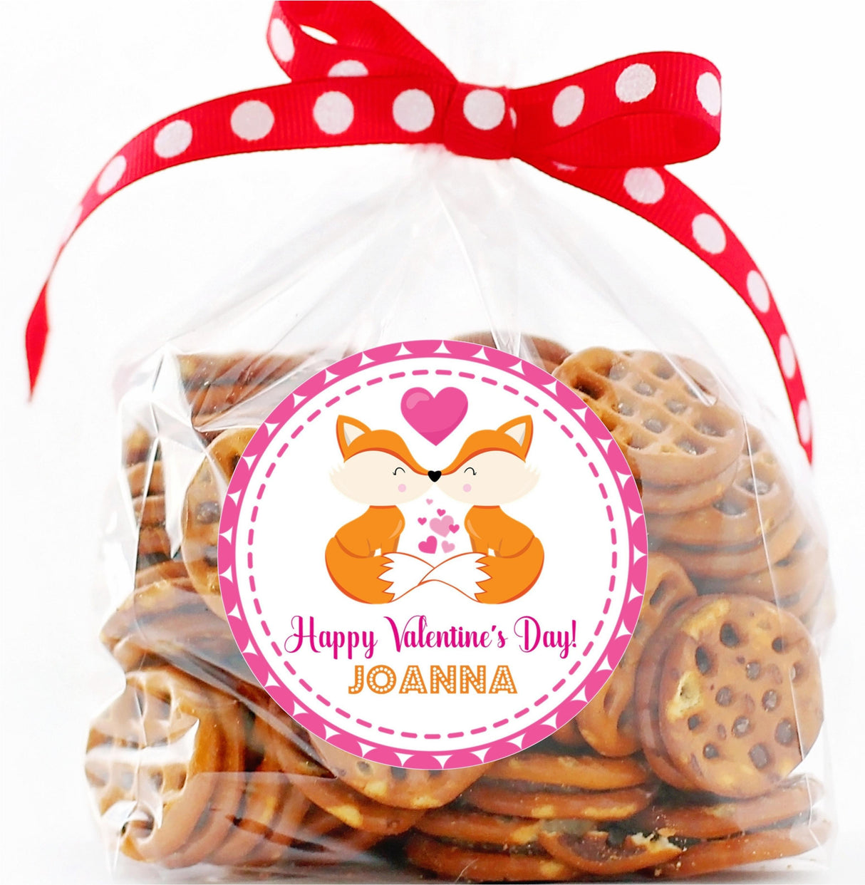 Personalized fox Valentine favor