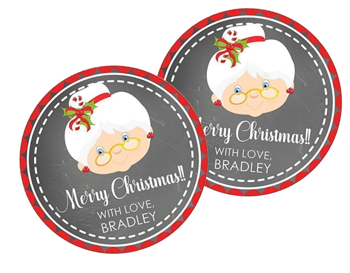 Personalized holiday sticker for Christmas gifts