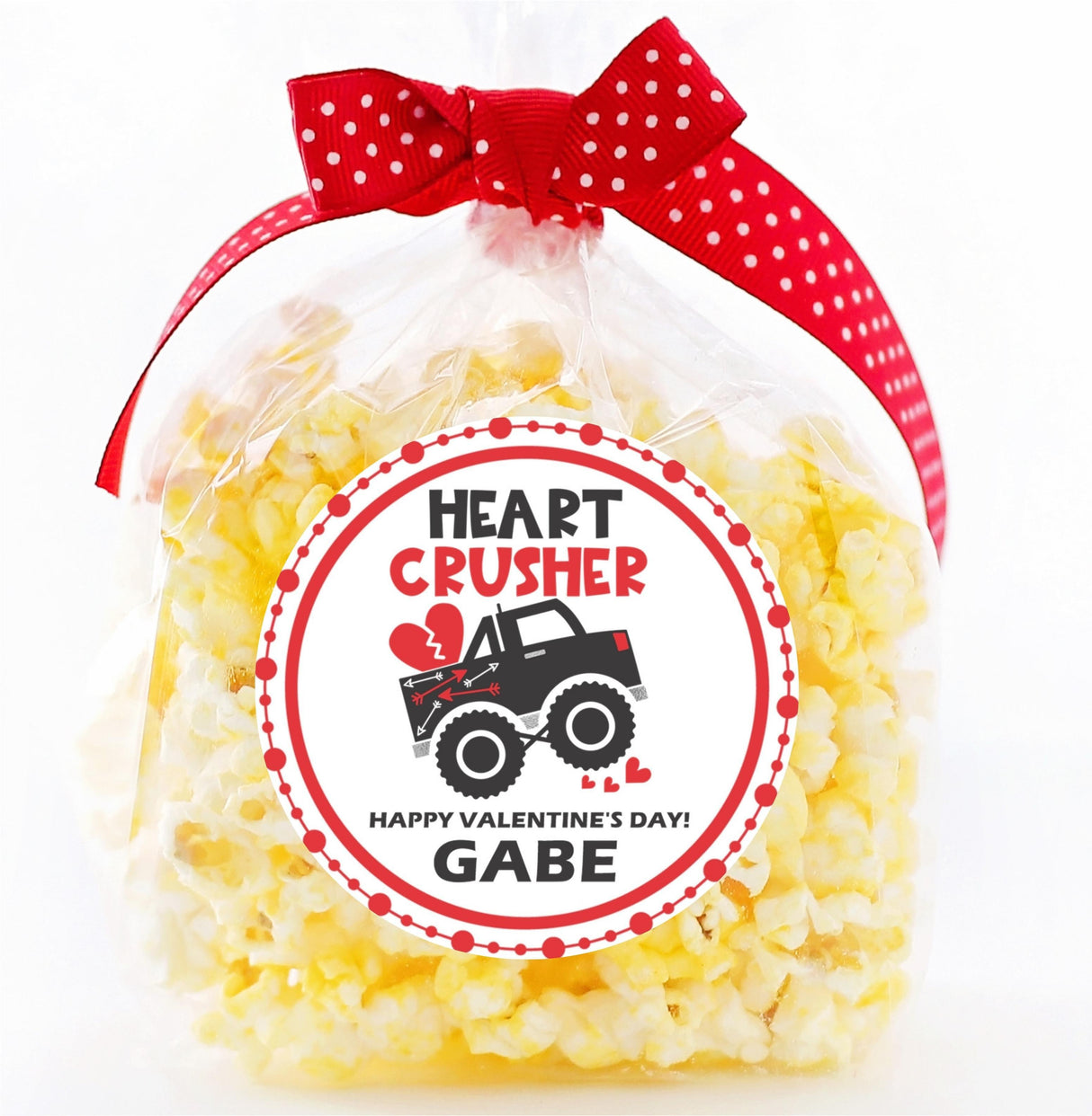 Personalized truck Valentine tag