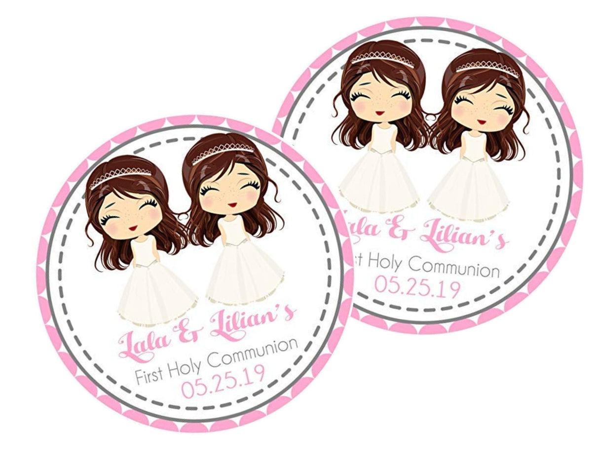 Sisters First Holy Communion favor label