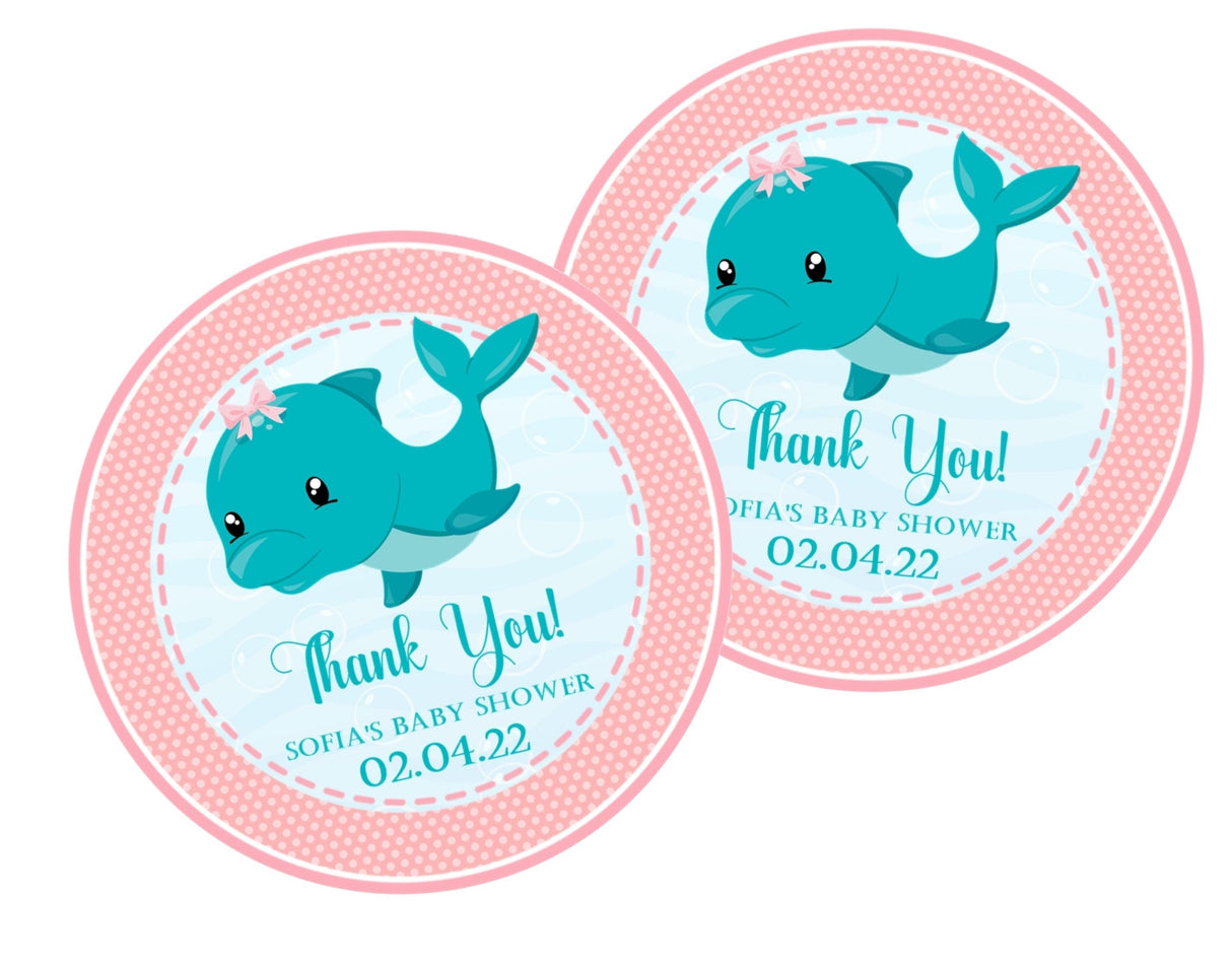 Under The Sea Baby Shower Stickers Or Favor Tags