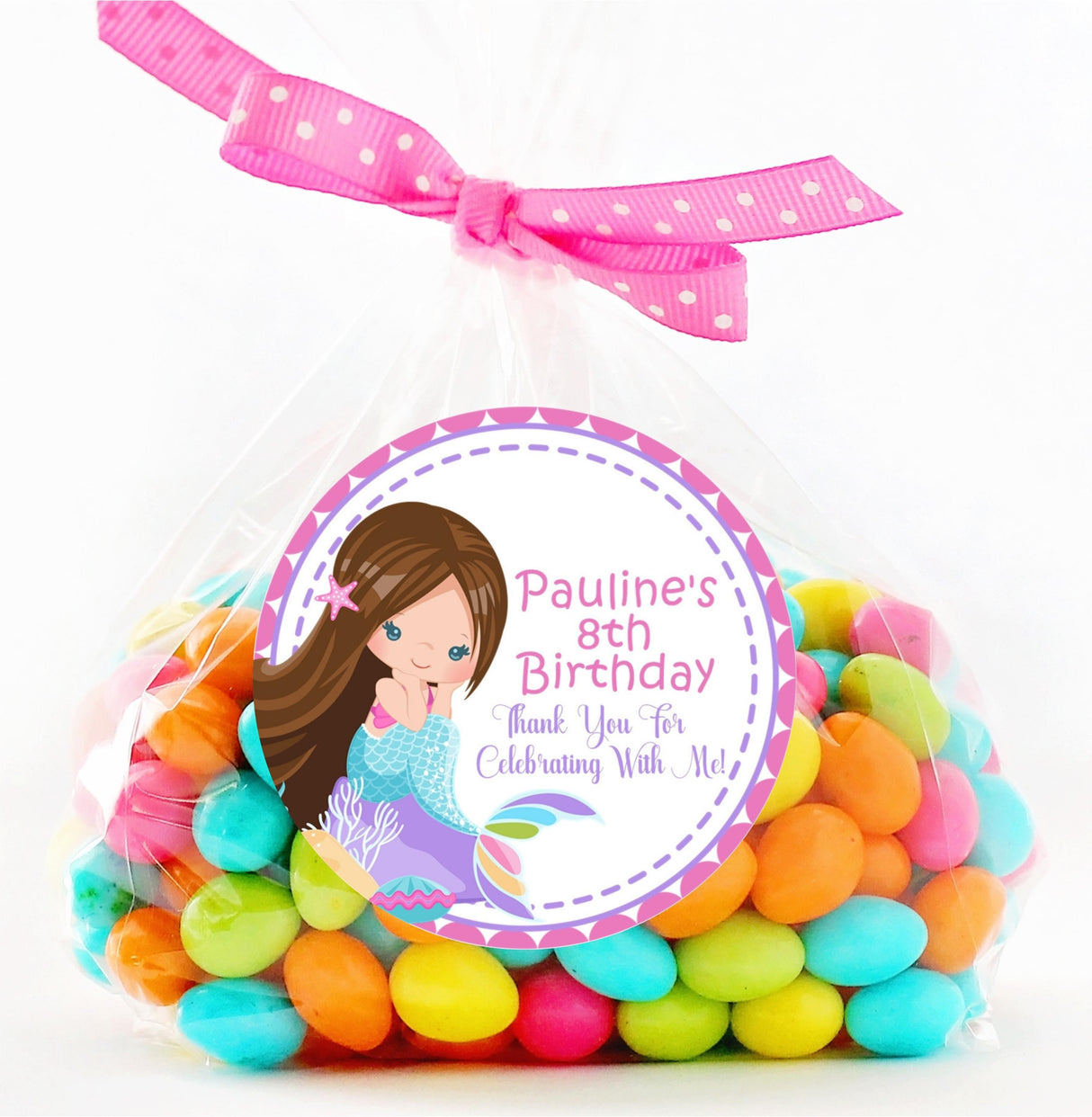 Under-the-sea pastel mermaid illustration sticker