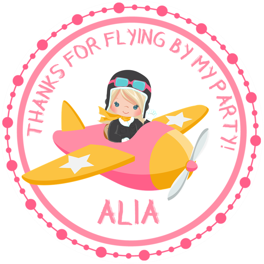 Airplane Birthday Stickers