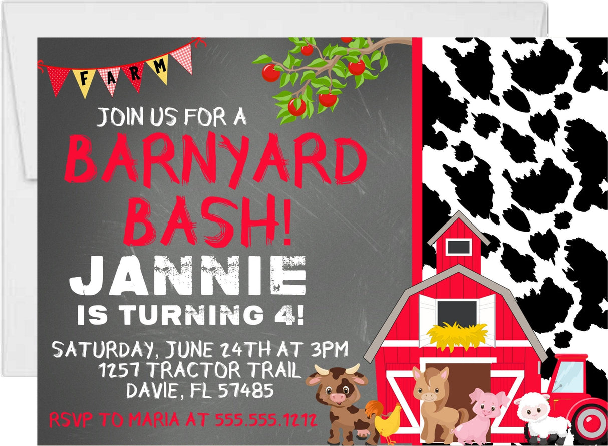 barnyard birthday party invitations red barn farm design