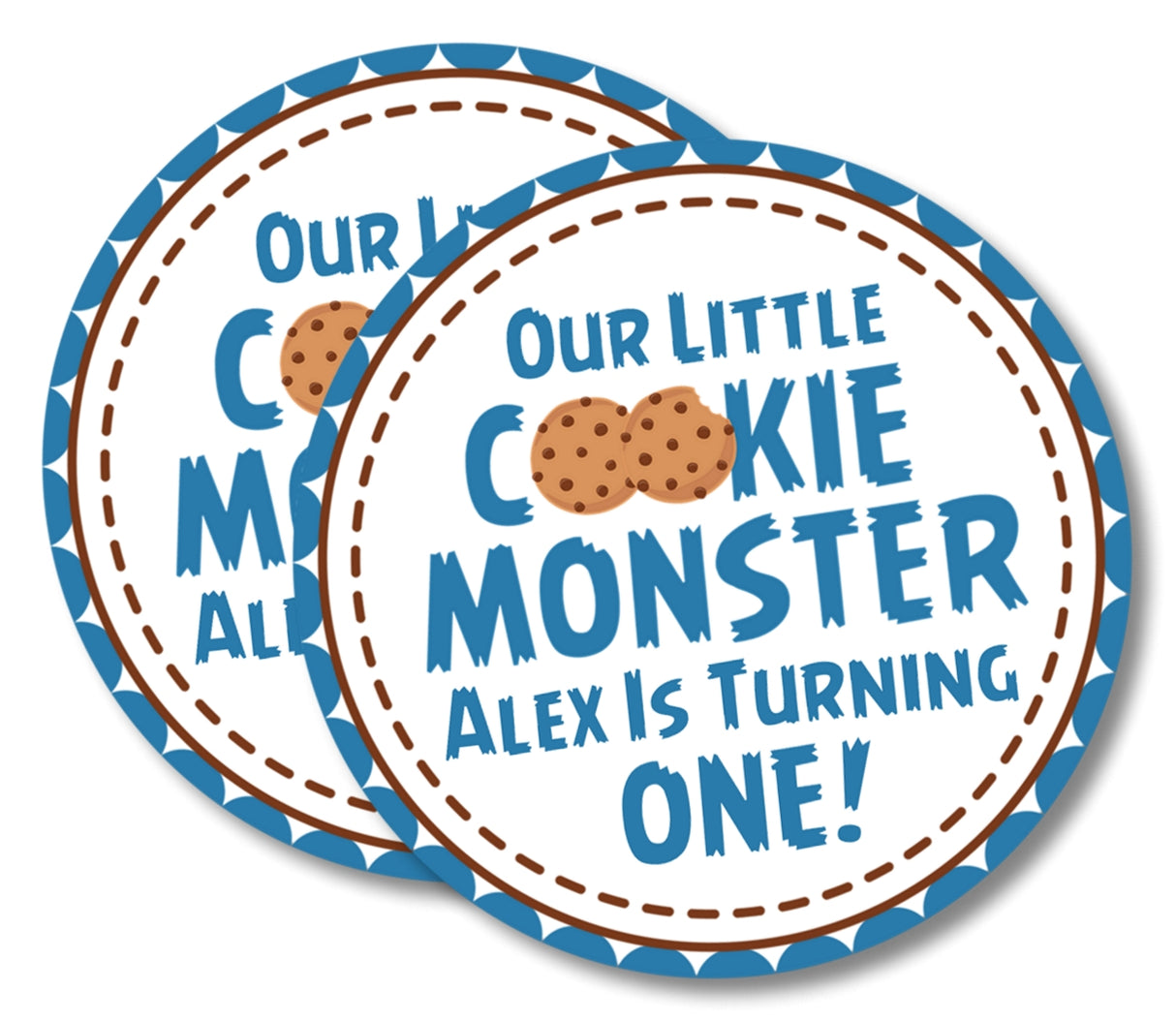 cookie monster party sticker