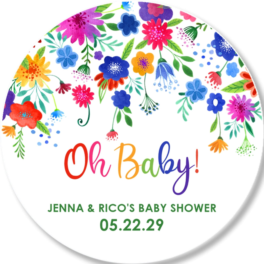 fiesta baby shower stickers