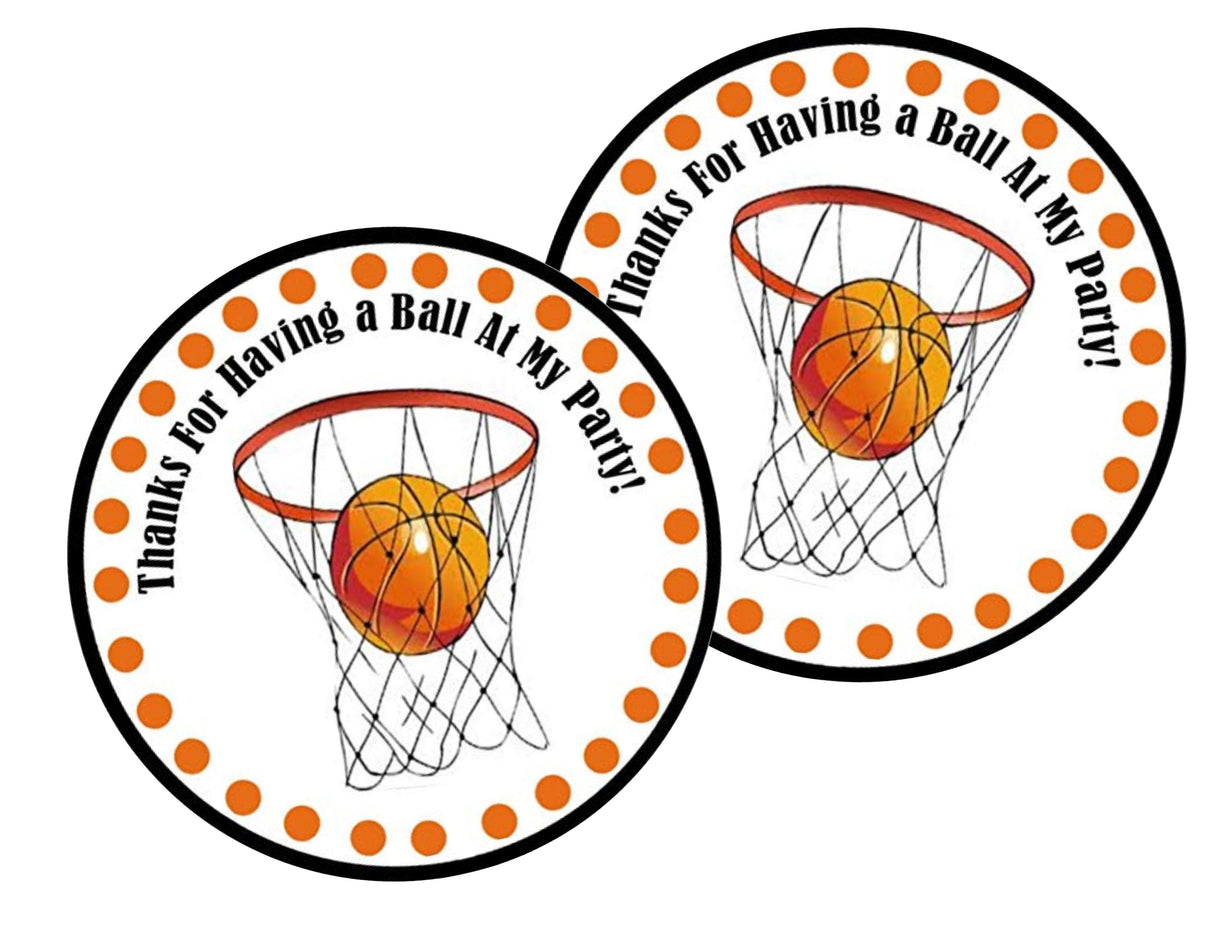 orange basketball and hoop labels