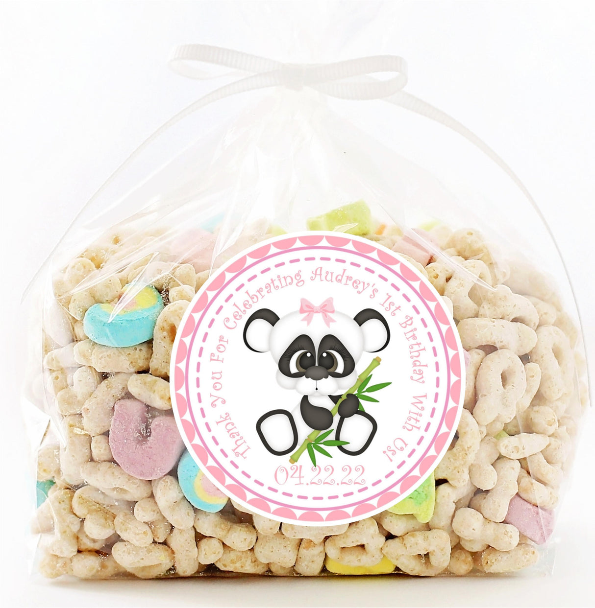 personalized panda bear favor labels