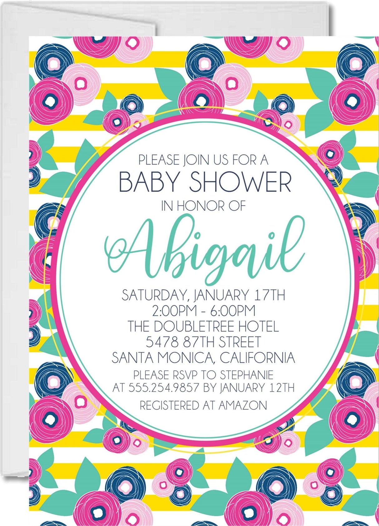 retro floral baby shower invitations colorful mod flower design