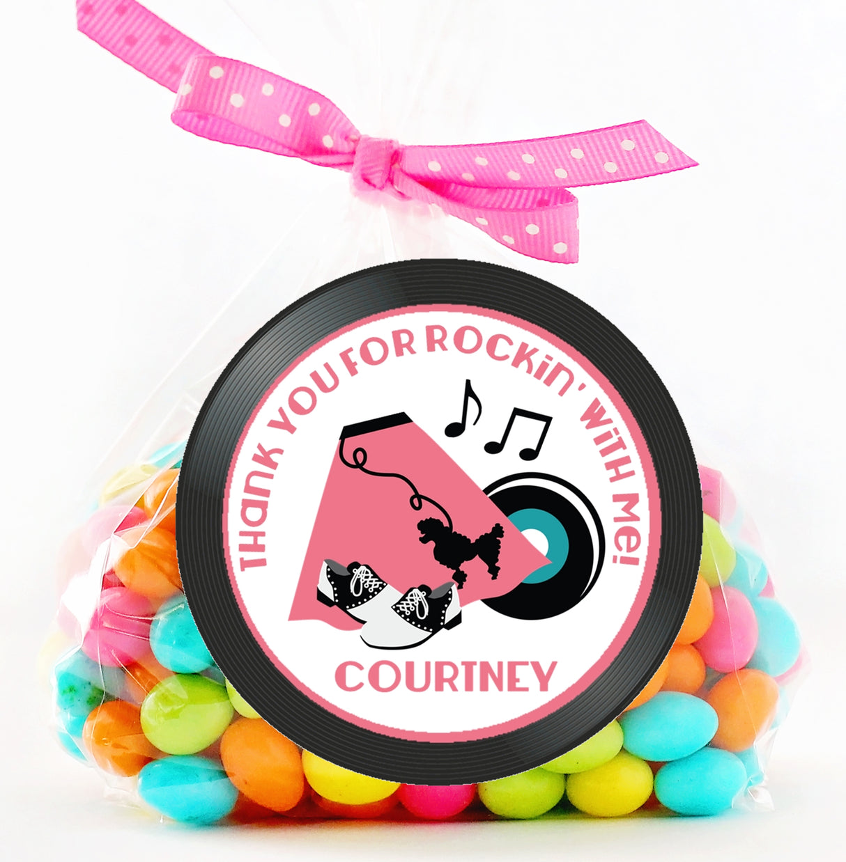 retro record theme personalized sticker