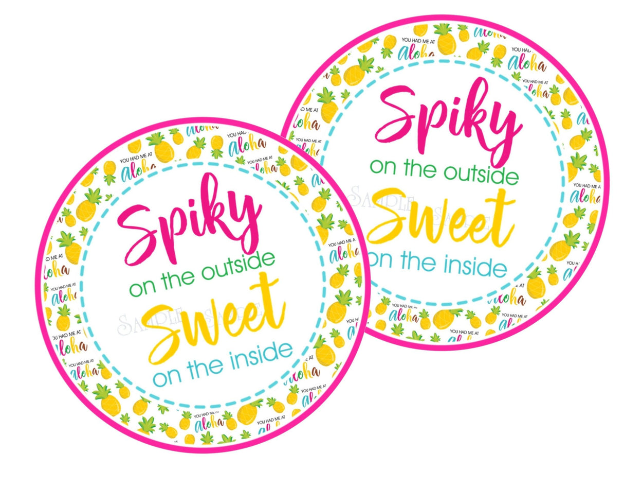 tropical fruit border luau party favor label
