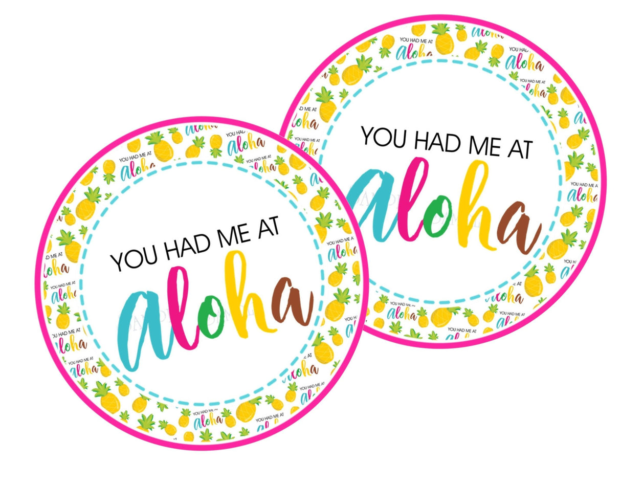 tropical fruit border party favor label