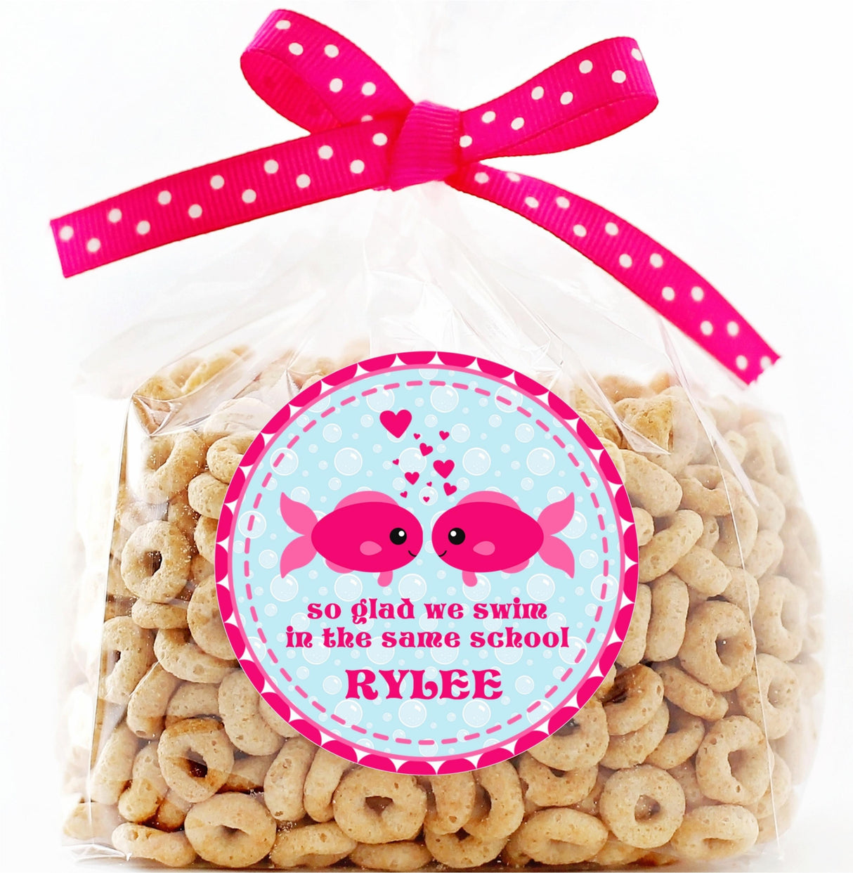 underwater valentine favor sticker