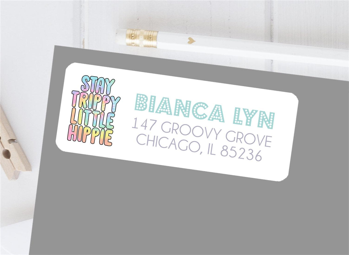 1970's Hippie Address Labels