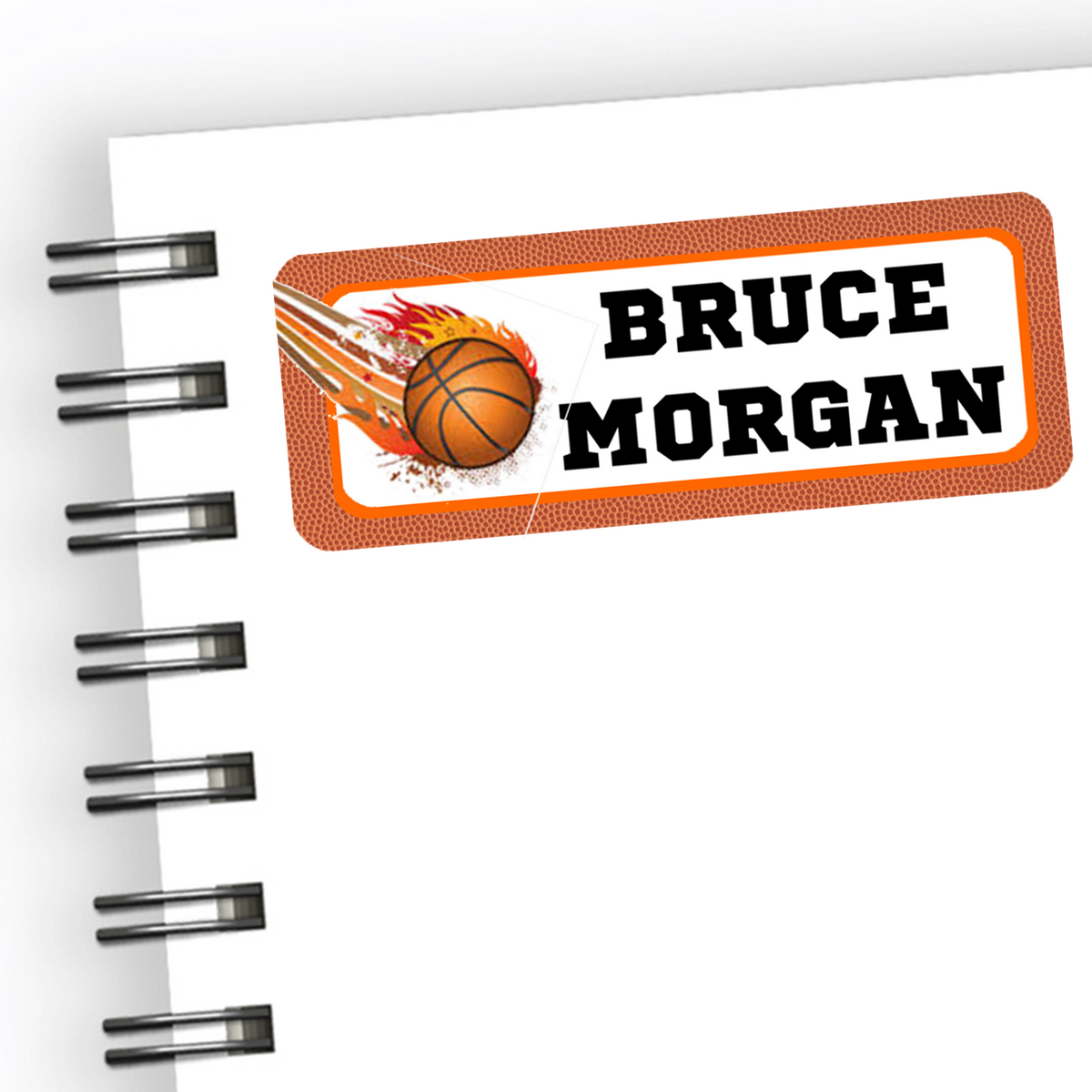 Basketball Action Back To School Name Labels – Party Beautifully