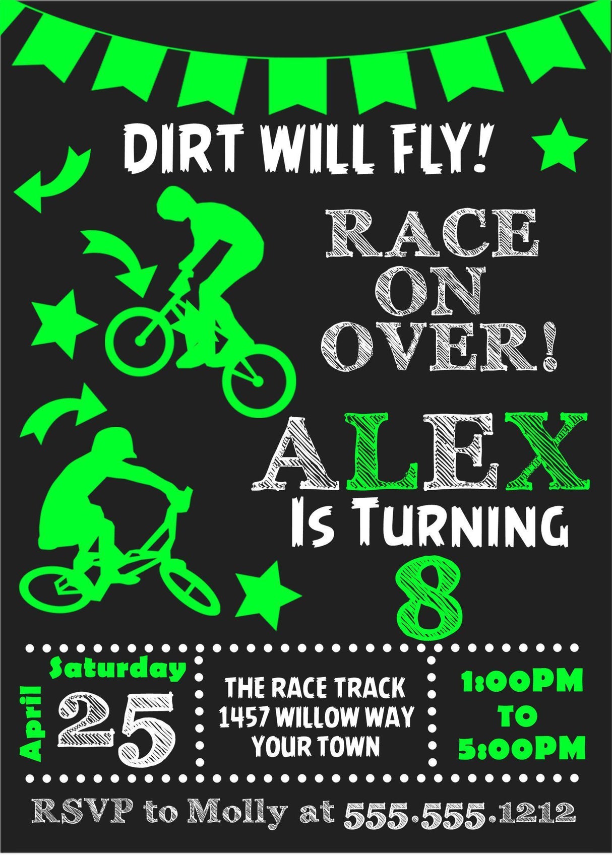 BMX Birthday Party Invitations