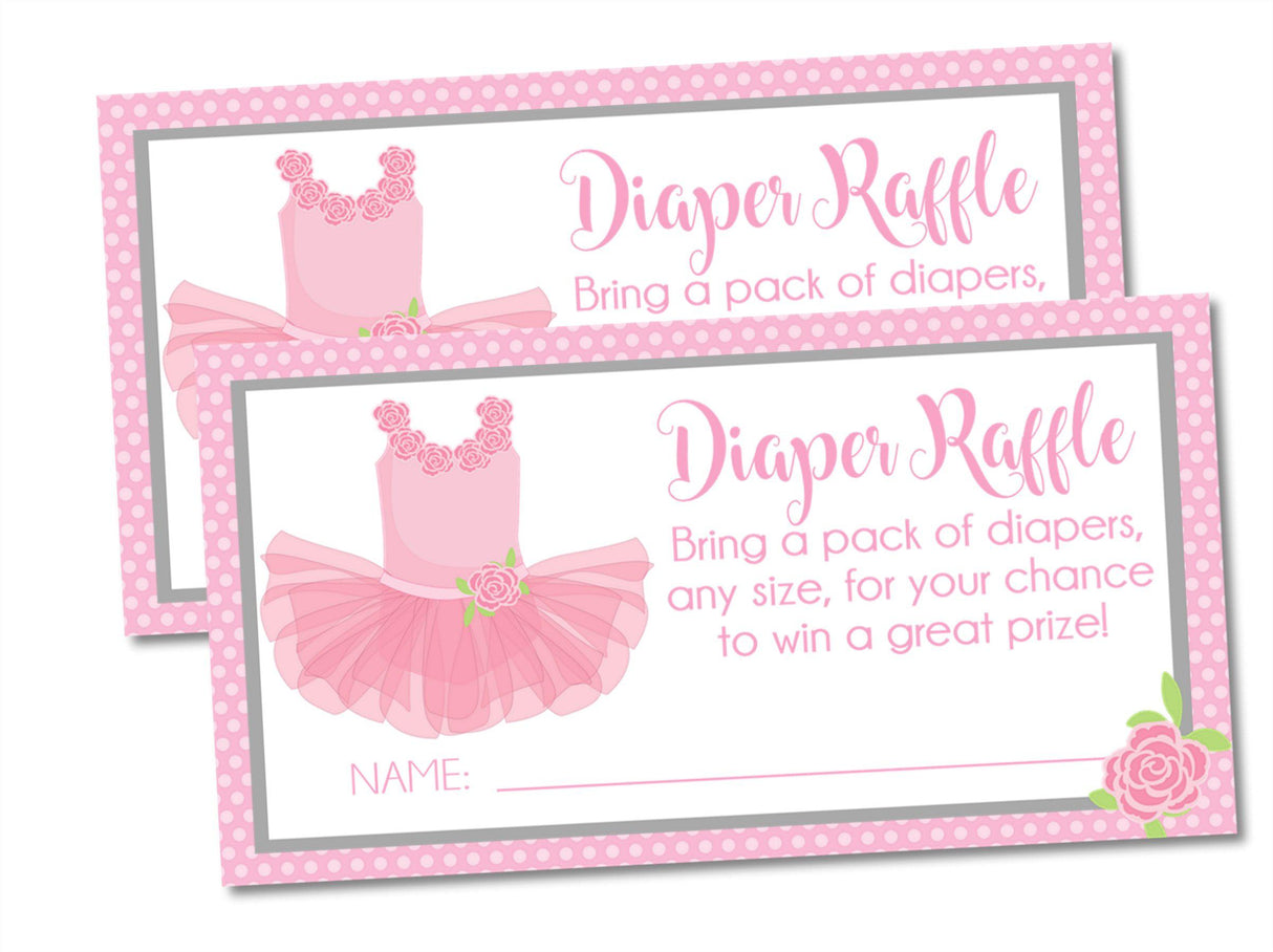 Ballet Diaper Raffle Tickets