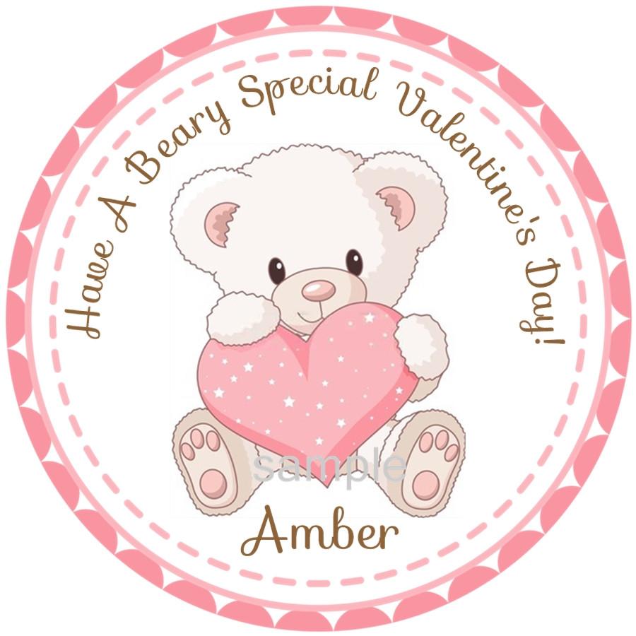 Beary Special Valentine’s Day sticker with pastel bear
