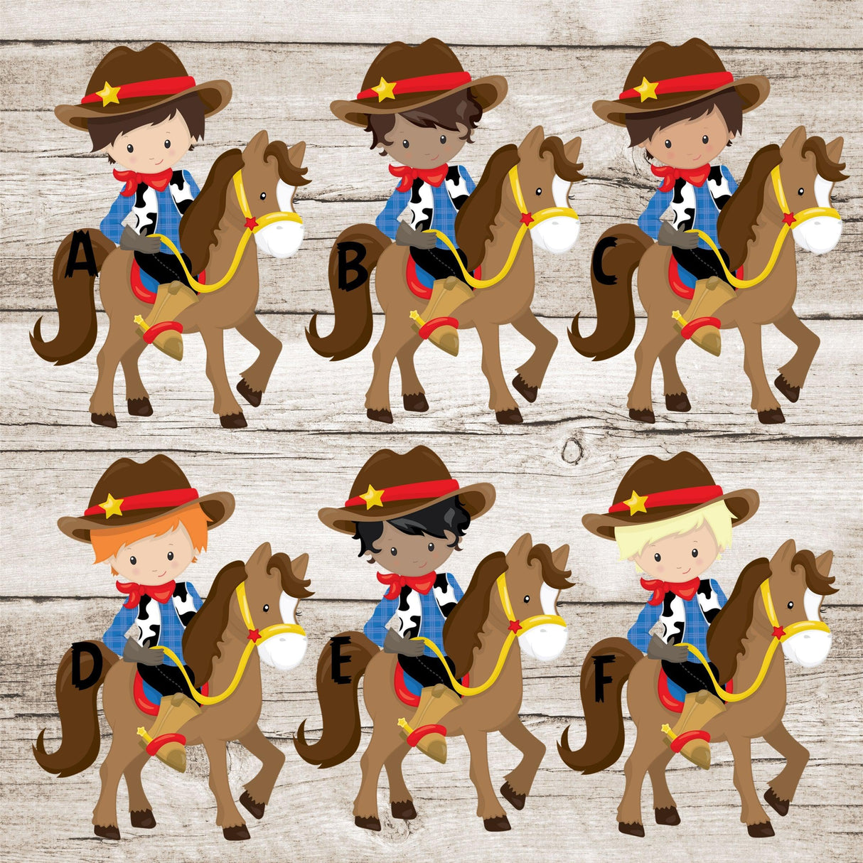 Cowboy Birthday Party Stickers