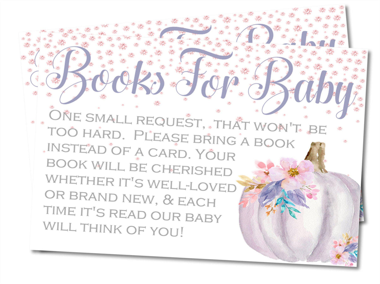 Girls Fall Pumpkin Book Request Cards