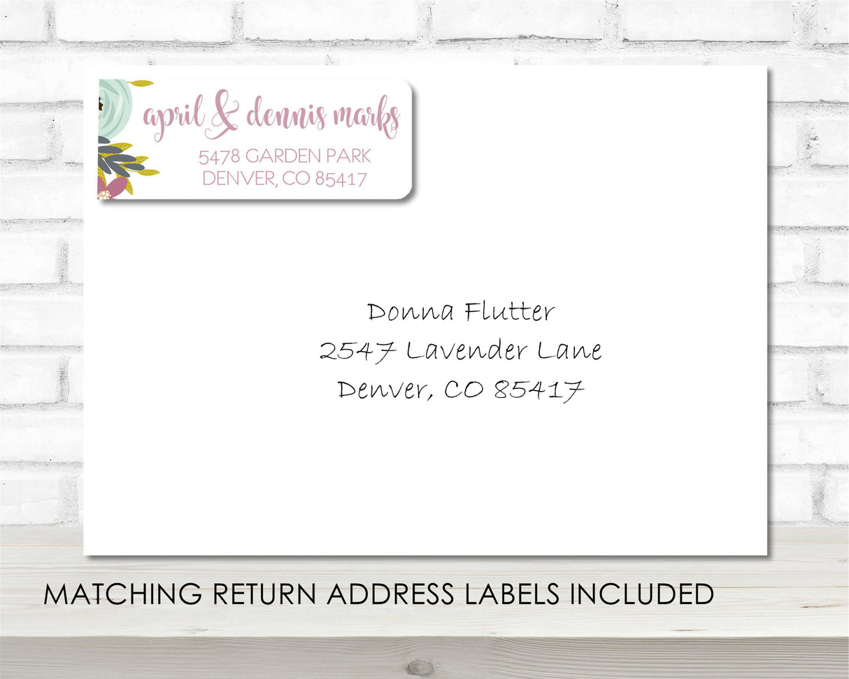 Girls Floral Baby Shower By Mail Invitations