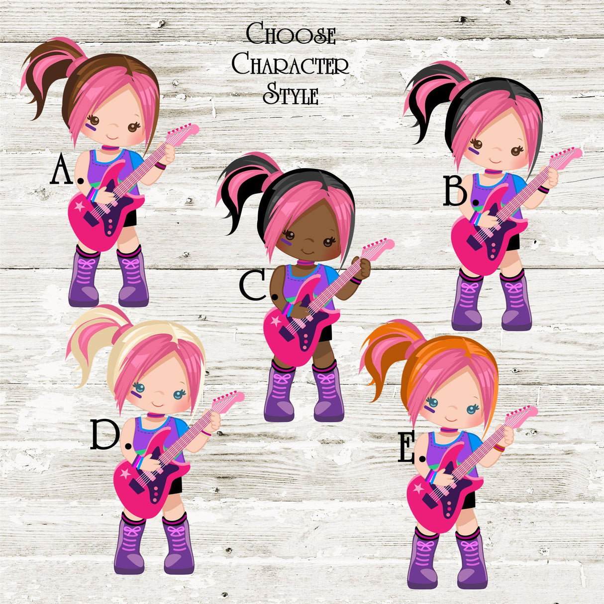 Girls Rock star characters