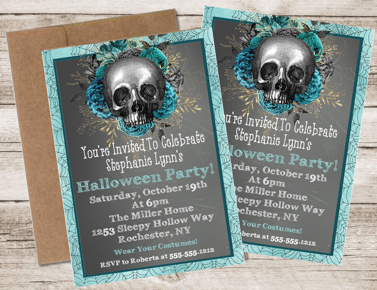 Gothic Halloween Party Invitations