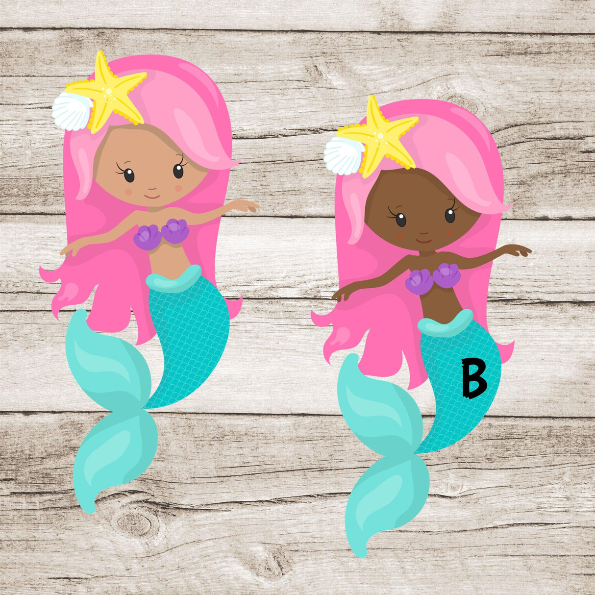 Mermaid Birthday Party Stickers or Favor Tags