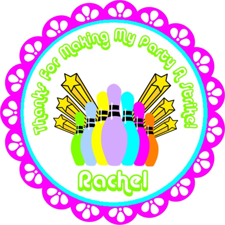 Neon strike theme party favor label