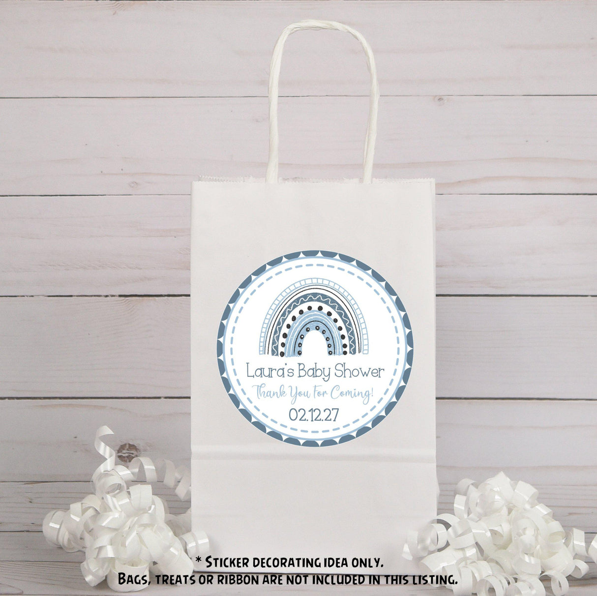 Neutral rainbow baby sprinkle sticker