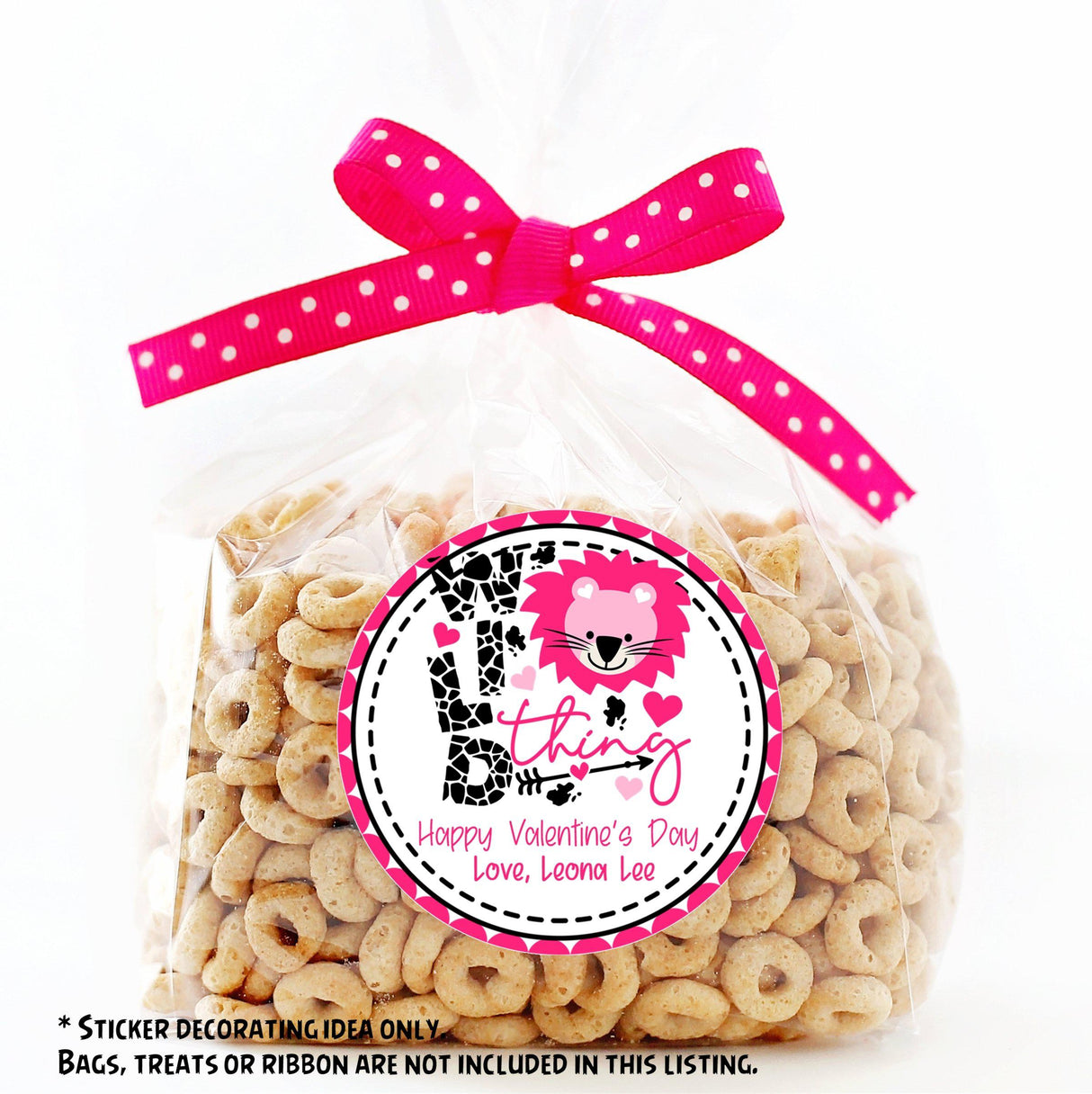 Personalized Wild Thing Valentine sticker for kids classroom treats