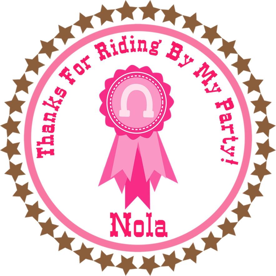 Pony themed award ribbon sticker design